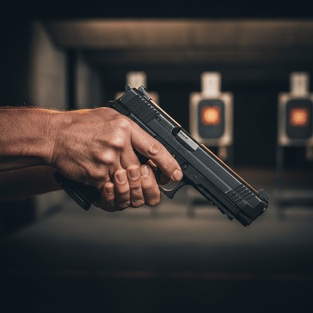 Proper grip technique for recoil control