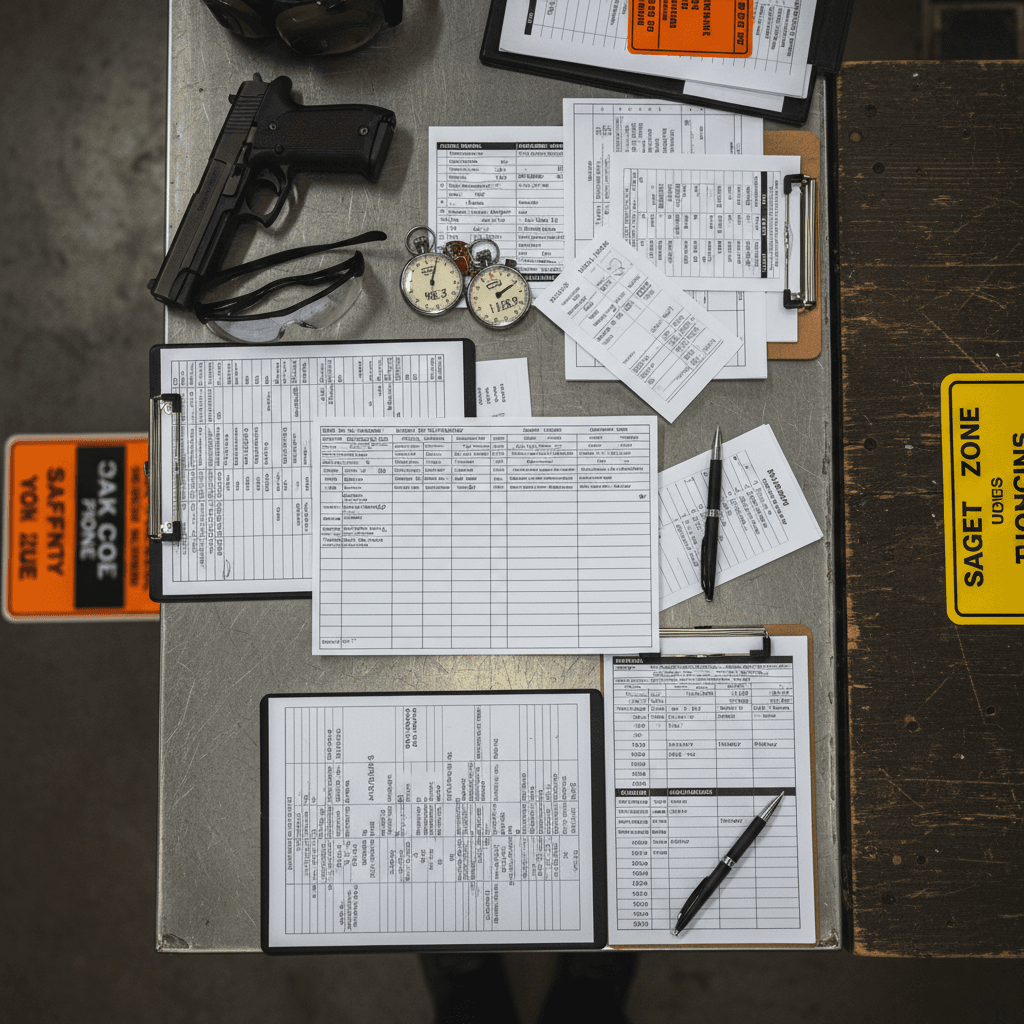 Match scoring and official competition documentation at range